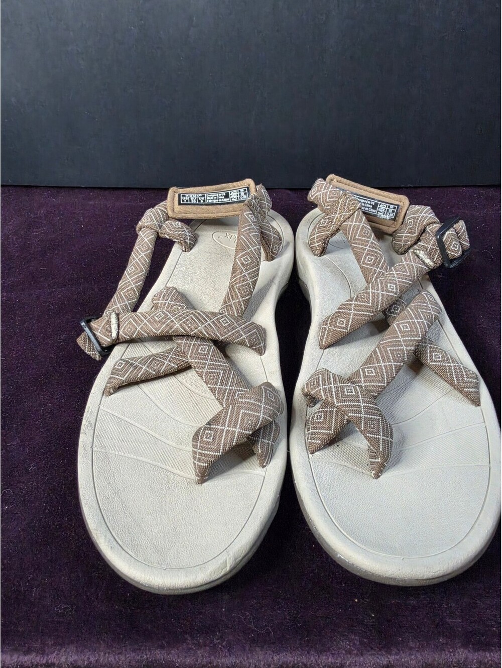 Teva Women's Sandals Size 7 Brown Patterned Strappy Outdoor Footwear